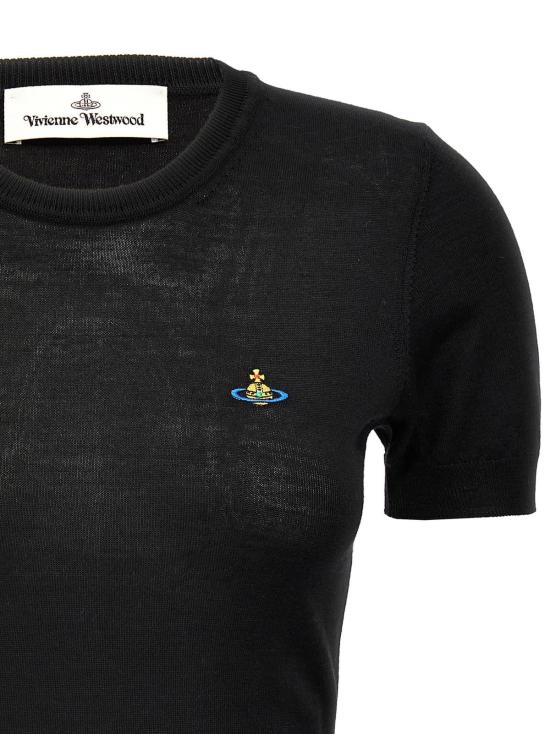  비비안웨스트우드 블라우스 비비안 웨스트우드 비 탑 블랙 - VIVIENNE WESTWOOD