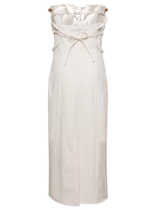  자크뮈스 롱 원피스 라 로브 비키니 디컨스트럭티드 스트랩리스 드레스 화이트 - JACQUEMUS
