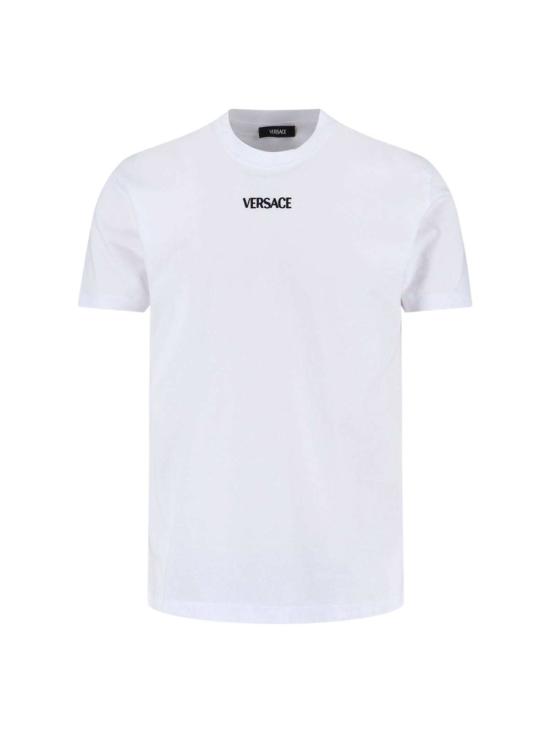  베르사체 반팔 티셔츠 로고 티셔츠 화이트