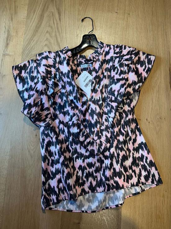  마리아 셰르 블라우스 다비르  믹스 1 핑크 블랙