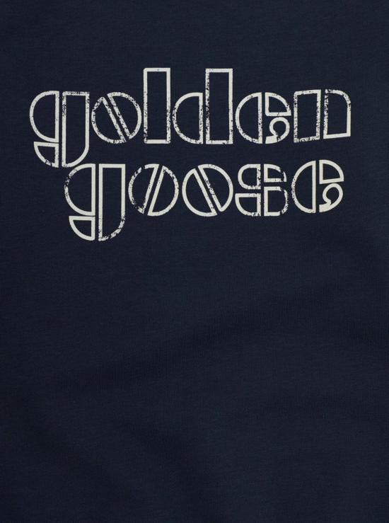  [키즈] 골든구스 풀오버 골든 구스 크루넥 스웨트셔츠 (앞면 로고 포함, 면 혼방, 블루) - GOLDEN GOOSE