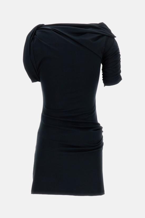  자크뮈스 숏 원피스 Jacquemus La 미니 로브 드레이피도 드레스 블랙 - JACQUEMUS