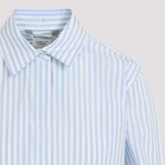  막스마라 셔츠 아체니 스트라이프 셔츠 라이트 블루/화이트 - MAX MARA