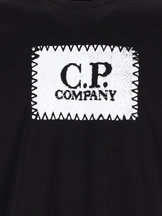  씨피 컴퍼니 반팔 티셔츠 C.P. 회사 로고 티셔츠 블랙 - C.P. COMPANY