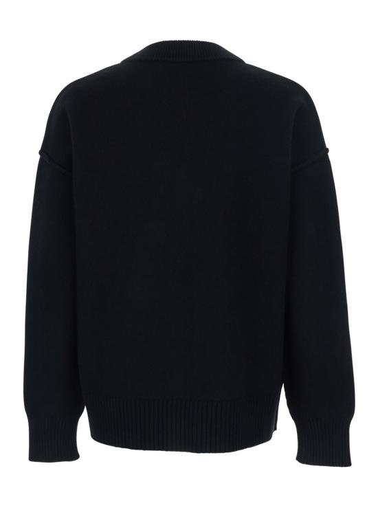  아미 가디건 알렉상드르 마티우시 브이넥 카디건 & ADC 자수 블랙 - AMI