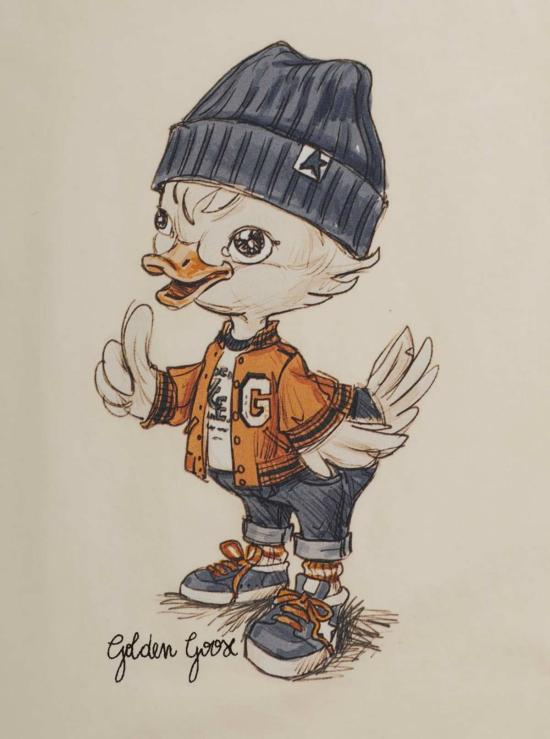  [키즈] 골든구스 티셔츠 골든 구스 키즈 크루넥 티셔츠 화이트 - GOLDEN GOOSE