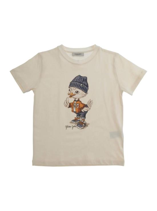  [키즈] 골든구스 티셔츠 골든 구스 키즈 크루넥 티셔츠 화이트