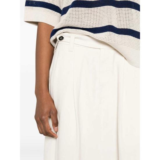  브루넬로 쿠치넬리 미디 스커트 Brunello Cucinelli  화이트 - BRUNELLO CUCINELLI