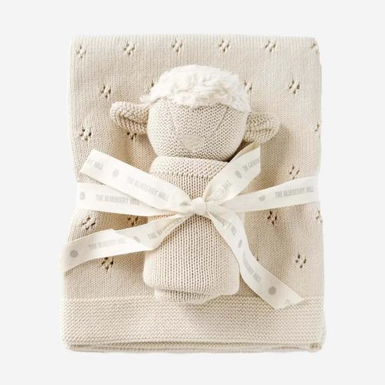  [키즈] The Blueberry Hill 침구 블루베리 힐 애착 인형 + 담요 선물 세트 (어린이용)