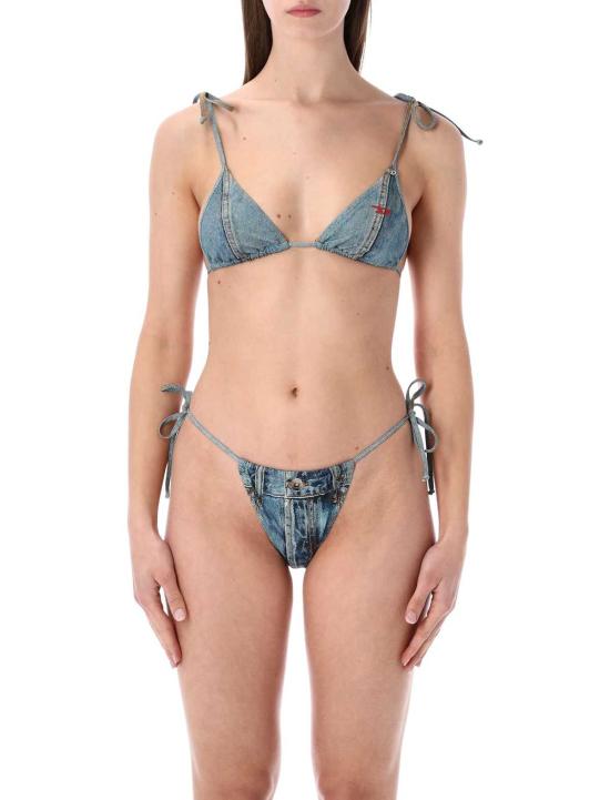  디젤 비키니 수영복 조디 Dnm 비키니 하의 데님 프린트 - DIESEL