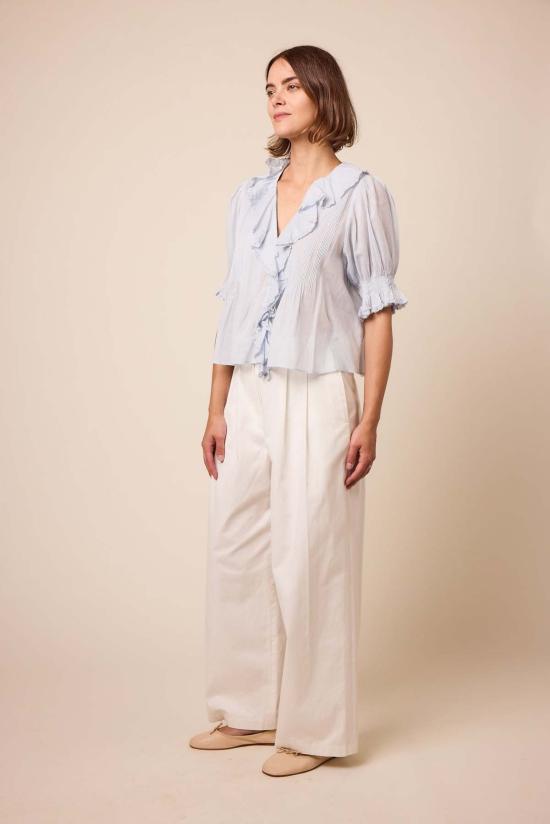  도엔 블라우스 앙리 탑 앨리스 블루 - DOEN