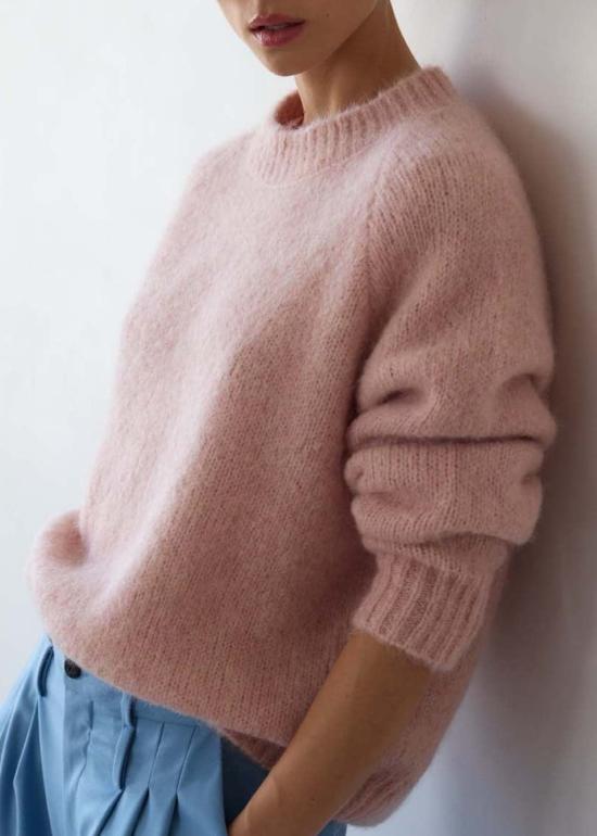  제이미 할러 스웨터 더 뉴 크루  로즈 - JAMIE HALLER