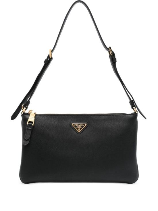 25SS 프라다 브루 트라이앵글 로고 숄더백 1BC2382CYSF03BH Black