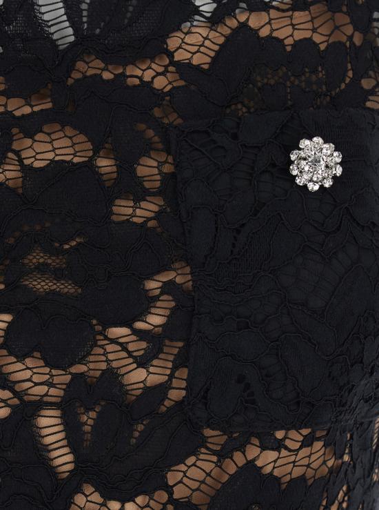  셀프 포트레이트 숏 원피스 레이스 크리스탈 미니 드레스 블랙 - SELF PORTRAIT