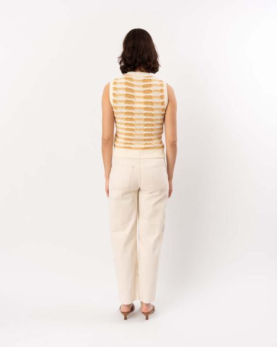  울라 존슨 블라우스 파트리치아 슬릭 니트 탑 비치 - ULLA JOHNSON