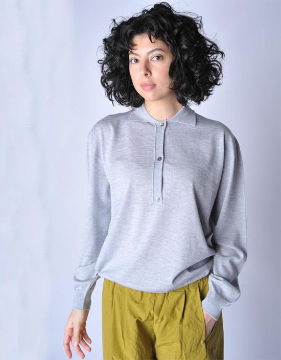  소피 드후레 스웨터 소피 드후어 모스 폴로  그레이 - SOFIE D'HOORE