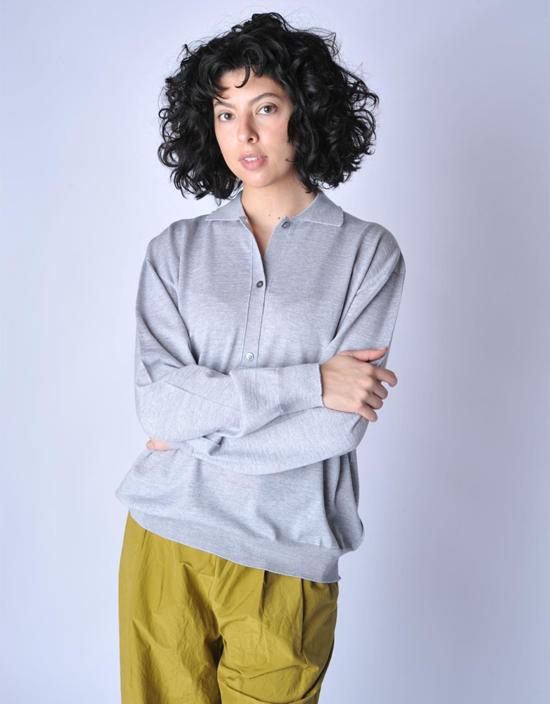  소피 드후레 스웨터 소피 드후어 모스 폴로  그레이 - SOFIE D'HOORE