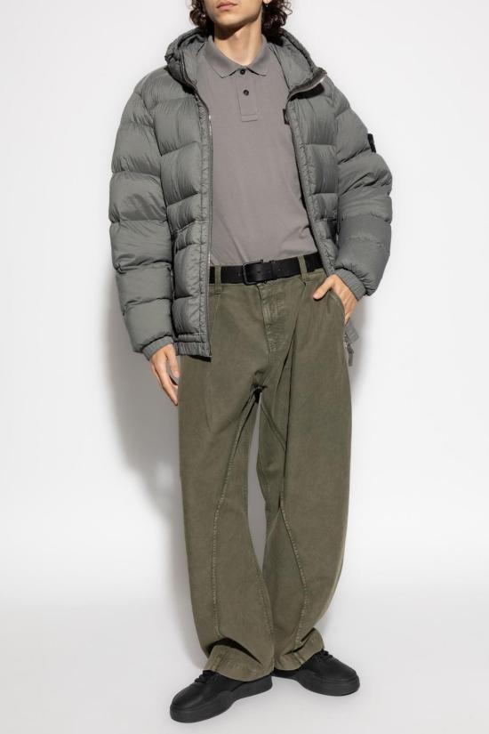  스톤 아일랜드 폴로 티셔츠 로고 폴로 셔츠 (회색) - STONE ISLAND