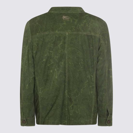  에트로 자켓 가죽 재킷 그린 - ETRO