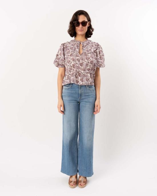  울라 존슨 블라우스 엘비 반팔 탑 메도우 - ULLA JOHNSON