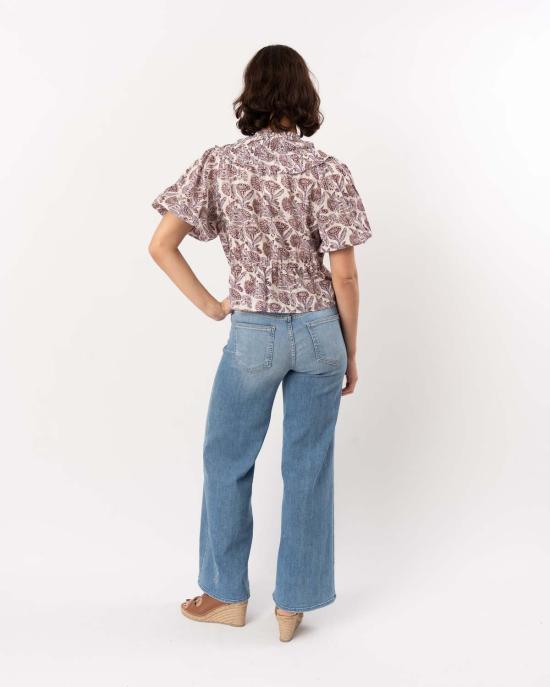  울라 존슨 블라우스 엘비 반팔 탑 메도우 - ULLA JOHNSON