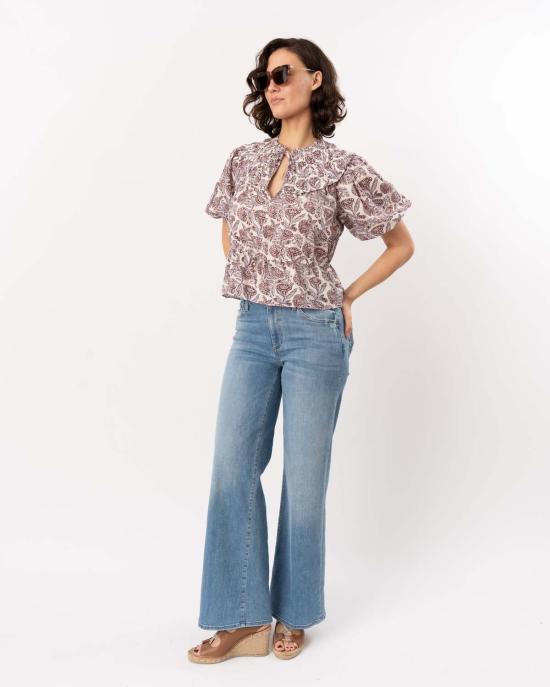  울라 존슨 블라우스 엘비 반팔 탑 메도우 - ULLA JOHNSON