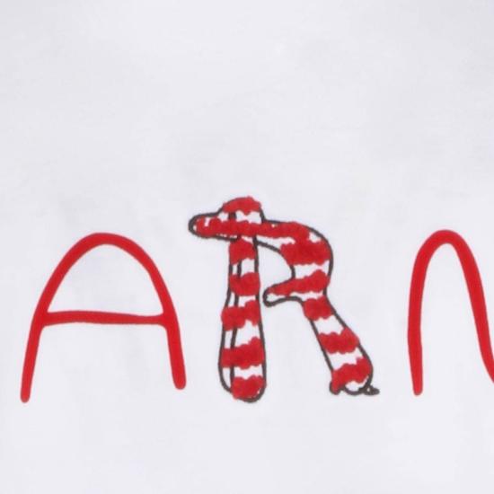  마르니 반팔 티셔츠 코튼 티셔츠 화이트 - MARNI