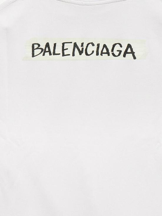  발렌시아가 긴팔 티셔츠 오버 집업 후디 더티 화이트 - BALENCIAGA
