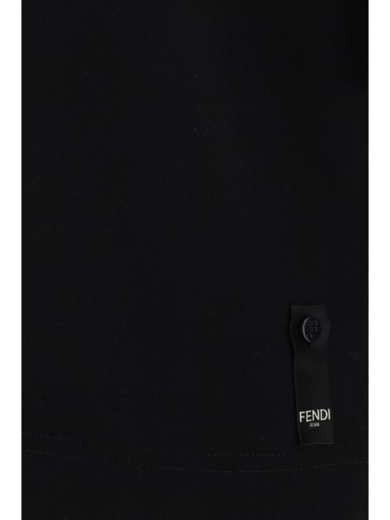  펜디 탑 티셔츠 블랙 - FENDI