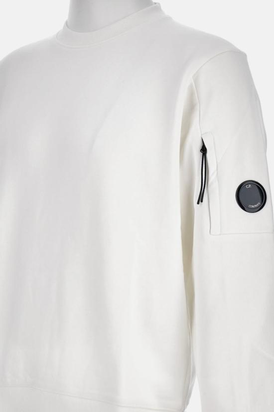  씨피 컴퍼니 긴팔 티셔츠 C.P. 컴퍼니 크루넥 스웨트셔츠 화이트 - C.P. COMPANY