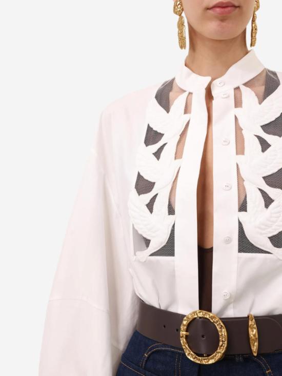  짐머만 블라우스 지머만 루나 아플리케  아이보리 - ZIMMERMANN