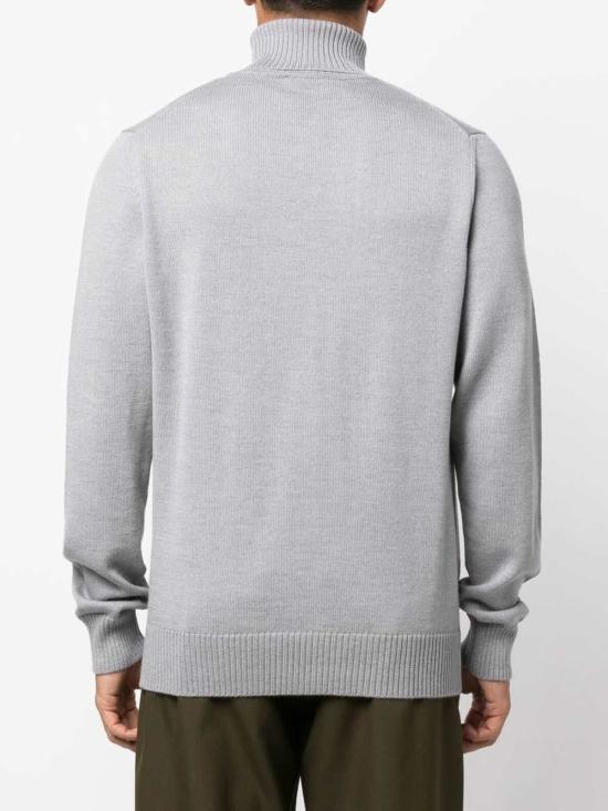  엠포리오 아르마니 터틀넥 울  점퍼 라이트 그레이 - EMPORIO ARMANI