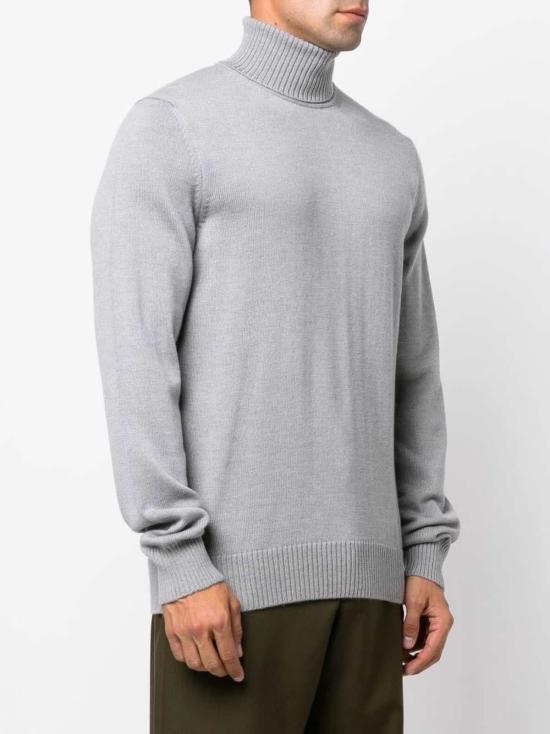  엠포리오 아르마니 터틀넥 울  점퍼 라이트 그레이 - EMPORIO ARMANI