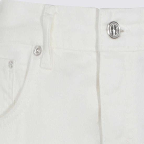  애니빙 스트레이트 팬츠 아니네 빙 화이트 코튼 진 베이지 - ANINE BING