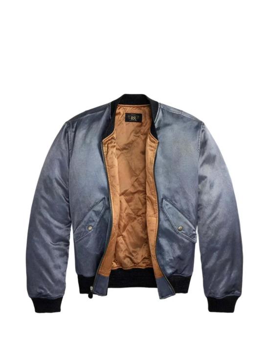  더블알엘 봄버 자켓 Rrl 일본산 새틴 투어 재킷 빈티지 블루 - RRL