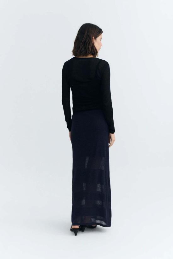  띵킹 뮤 미디 스커트 씽킹 무 노이라 니트 스커트 - THINKING MU