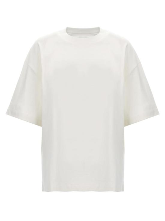  질샌더 반팔 티셔츠 질 샌더 로고 프린트 티셔츠 화이트