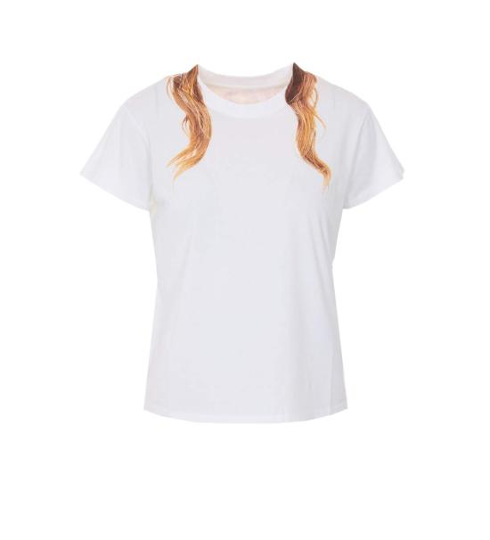  MM6 메종마르지엘라 반팔 티셔츠 Mm6 메종 마르지엘라 프린트 티셔츠 화이트