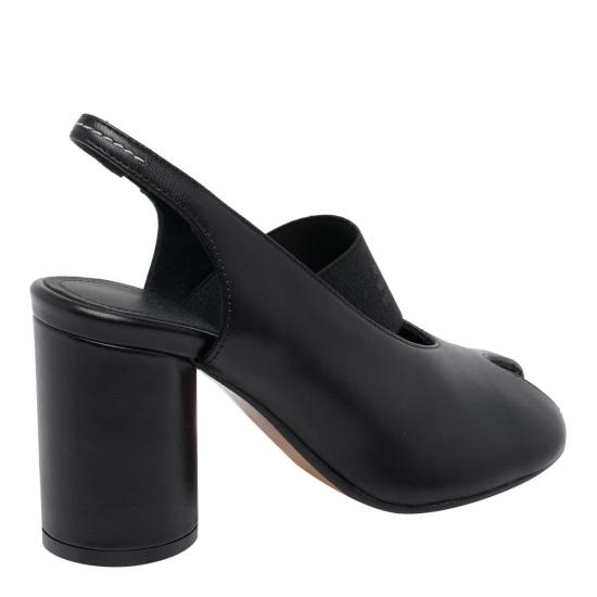  MM6 메종마르지엘라 힐/펌프스 Mm6 메종 마르지엘라 아나토믹 넘버 슬링백 힐 블랙 - MM6 MAISON MARGIELA