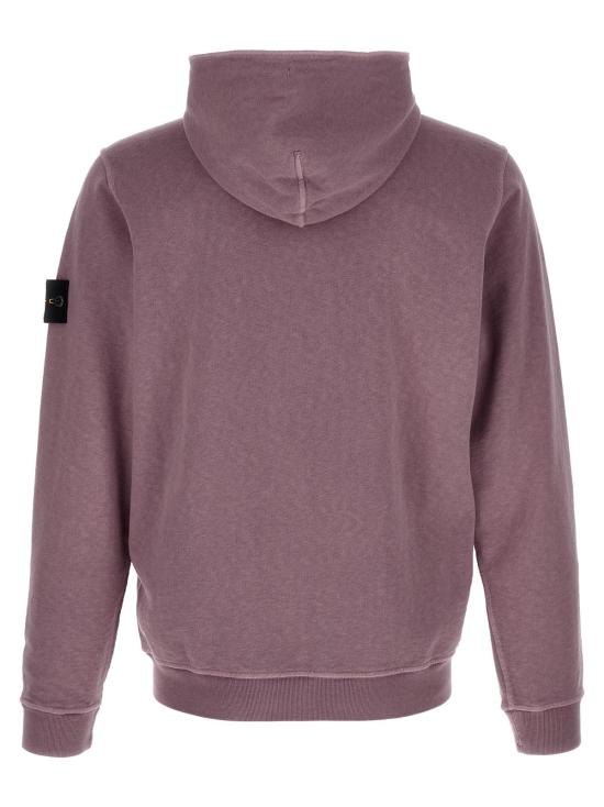  스톤 아일랜드 긴팔 티셔츠 6100032 퍼플 후드티 - STONE ISLAND