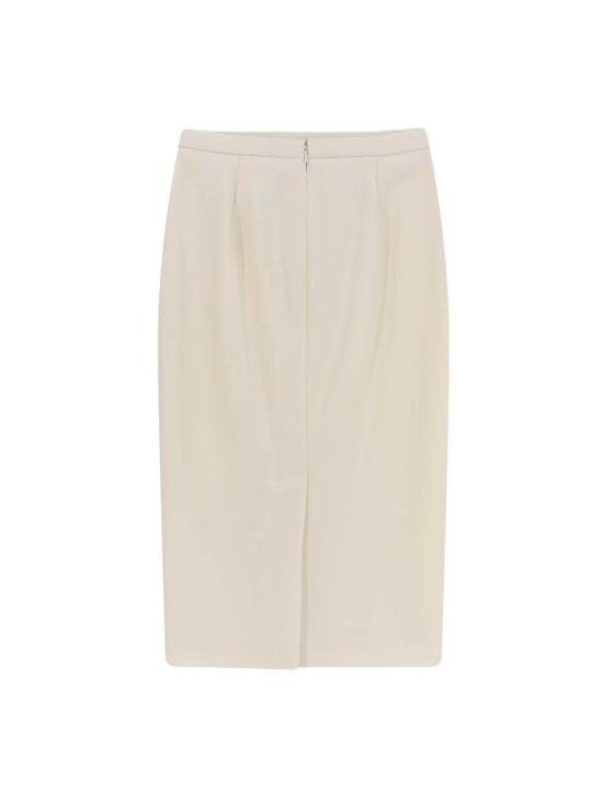  막스마라 미디 스커트 막스 마라 맥스모트레 스트레치 버진 울  비앙코 아보리오 - MAX MARA