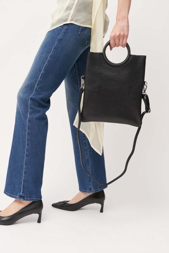  할마네라 힐/펌프스 포인티드 개더드 펌프스 블랙 - HALMANERA