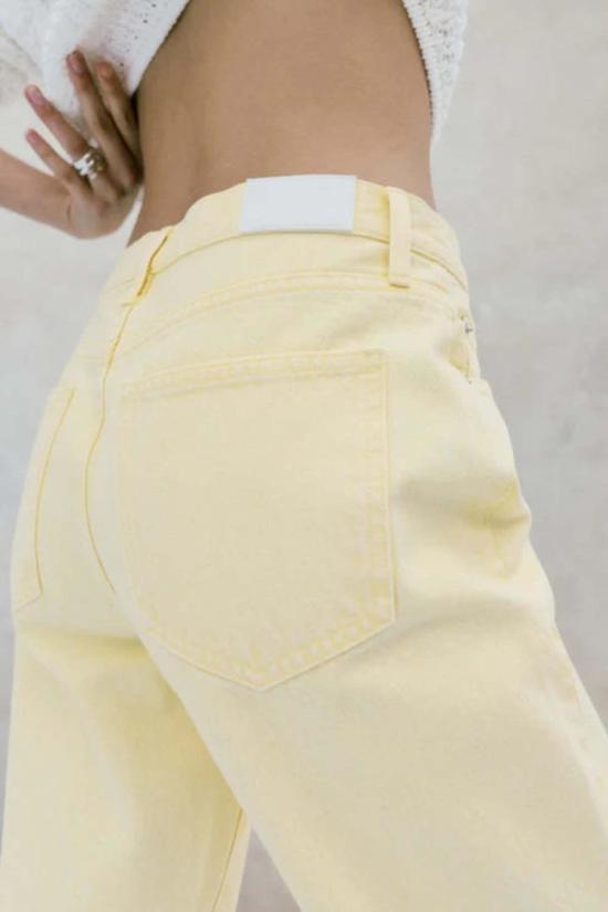  피스톨라 데님 팬츠 렉시 미드라이즈 보우드 스트레이트 진 - PISTOLA