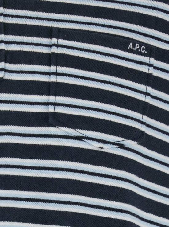  아페쎄 폴로 티셔츠 A.P.C. 가로 줄무늬 무늬 면 폴로 셔츠 멀티컬러 - A.P.C.