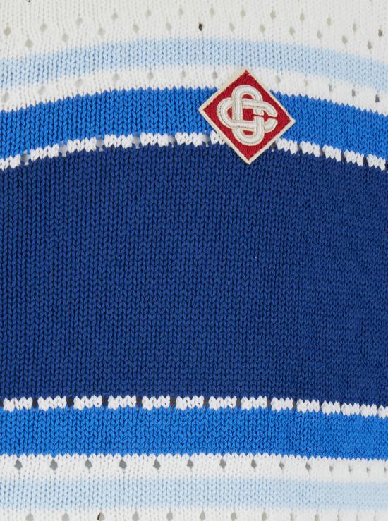 26SS 카사블랑카 긴팔 티셔츠 MSS26KW130301WHITEBLUE White - CASABLANCA