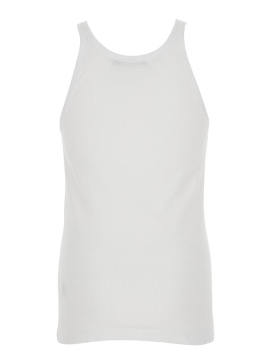 26SS 돌체앤가바나 로고 프린트 코튼 탱크 탑 G8PA8TG7P3IW0800 White - DOLCE & GABBANA