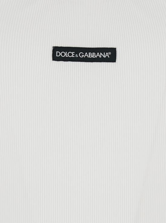 26SS 돌체앤가바나 로고 프린트 코튼 탱크 탑 G8PA8TG7P3IW0800 White - DOLCE & GABBANA