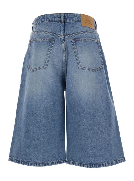 26SS 아미 코튼 라지 핏 버뮤다 쇼츠 HSO838DE0046480 Light blue - AMI