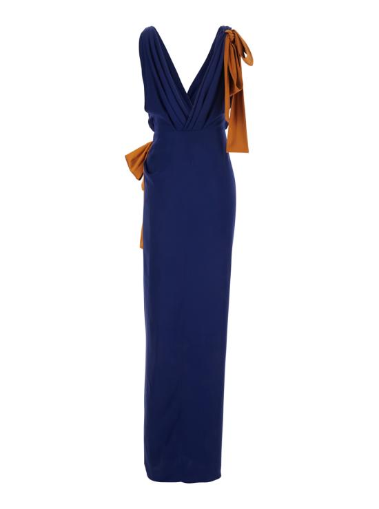 26SS 생로랑 롱 원피스 858262Y1L274001 Blu - SAINT LAURENT