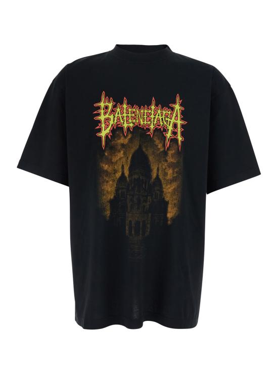 26SS 발렌시아가 반팔 티셔츠 764235TUVE41000 Black